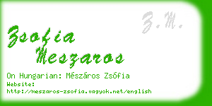 zsofia meszaros business card