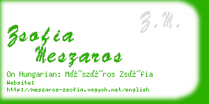 zsofia meszaros business card